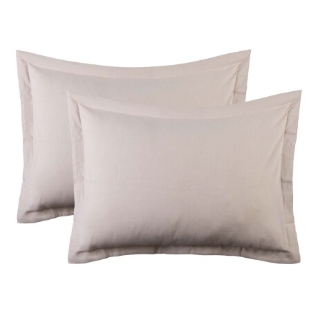 SET FUNDAS ALMOHADA LINO-Y-ALGODON NATURAL-BEIGE LINEN COTTON ARENA
