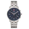 Reloj Swiss Alpine Military Skymaster 7084.9135 para hombre con correa de acero Azul