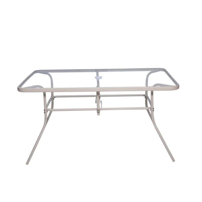 Juego Patio Lucia Mesa + 6 Sillas + Sombrilla Taupe Juego Patio Lucia Mesa + 6 Sillas + Sombrilla Taupe