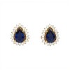 Caravanas Gota Zafiro oro- Oro bajo - Zafiro y zirconia - CA8197 conpiedra