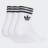 Medias Adidas Tobilleras 3 Rayas 3 Pares Blanco