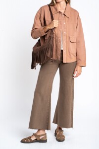 Sobrecamisa Algodón Bordada Mocha