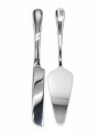 PALA Y CUCHILLO PARA TORTA SET X 2 PLATEADO