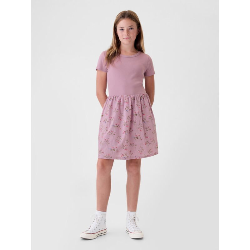 SS K2W DRESS LAVENDER FLORAL PRINT