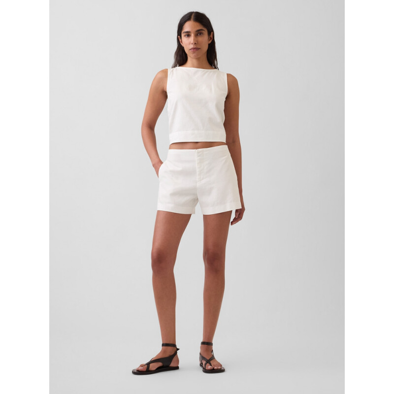 A LINE LINEN SHORT NEW OFF WHITE V2