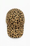 Gorro con estampa animal print beige