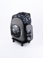 MOCHILA CARRITO FUTBOL CON CARTUCHERA GRIS