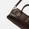 Cartera de mano Call en efecto cuero liso Marron