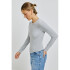 BLUSA ML FEM CINZA MESCLA
