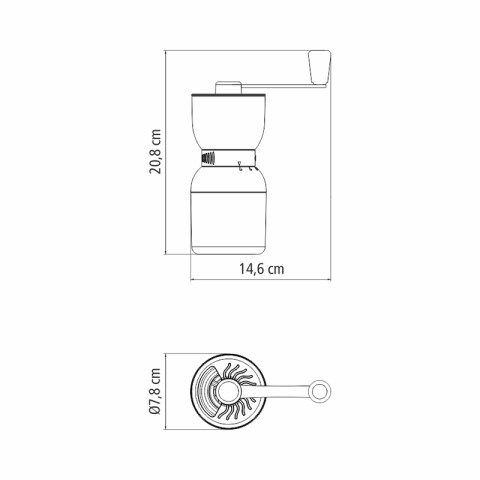 Molinillo de café en ABS con muelas ceramicas TF6640