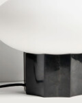 Lámpara de mesa Idela de cristal ahumado y mármol negro Ø26 cm Lámpara de mesa Idela de cristal ahumado y mármol negro Ø26 cm