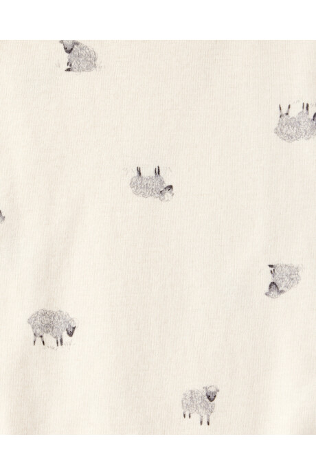 Set tres piezas de algodón, pantalón y dos bodies manga larga, diseño ovejas Sin color