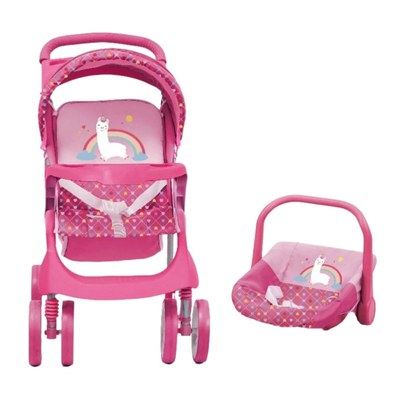 Coche de Muñecas 2 Piezas Fucsia Llama Coche de Muñecas 2 Piezas Fucsia Llama
