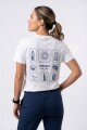 Remera unisex Uruguay BLANCO