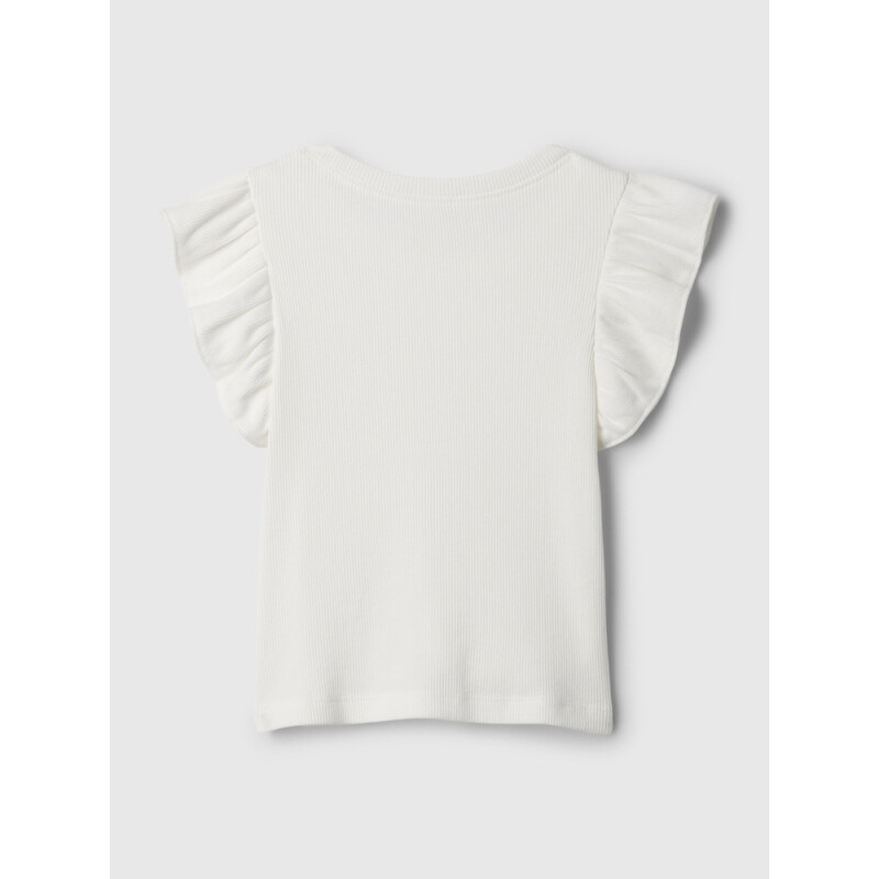 SS BRANNANS RIB FLUTTER TOP NEW OFF WHITE