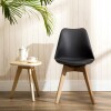 Silla Eames Joly - Acolchonado - Base De Madera Negro