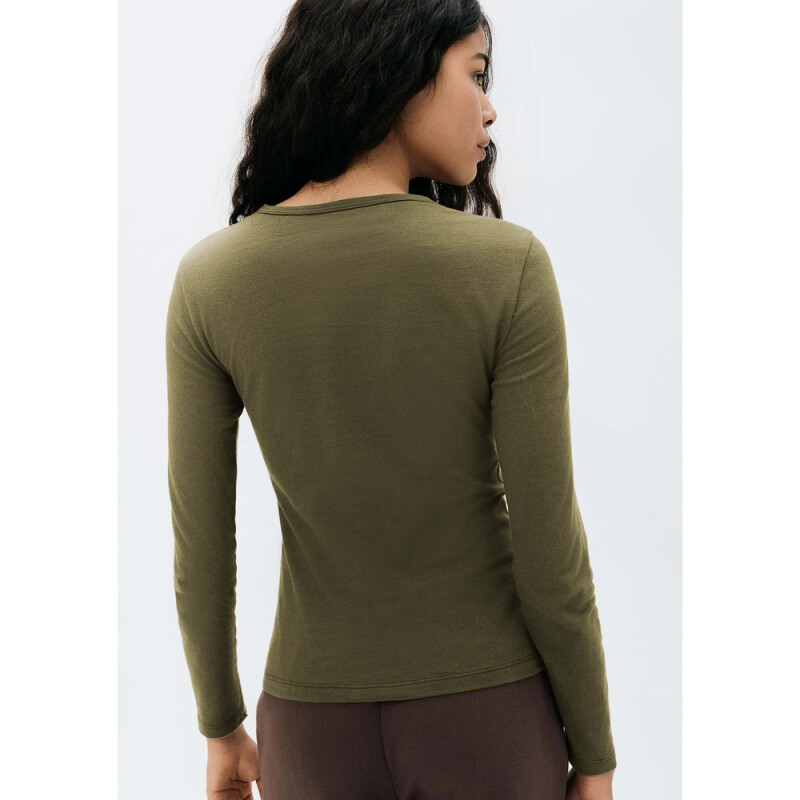 BLUSA ML FEM OLIVA MEDIO