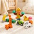 Juego Bloques Jungla Encastre Madera Animales Top Bright Naranja 1