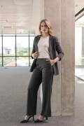 Pantalon Wide. Gris Oscuro