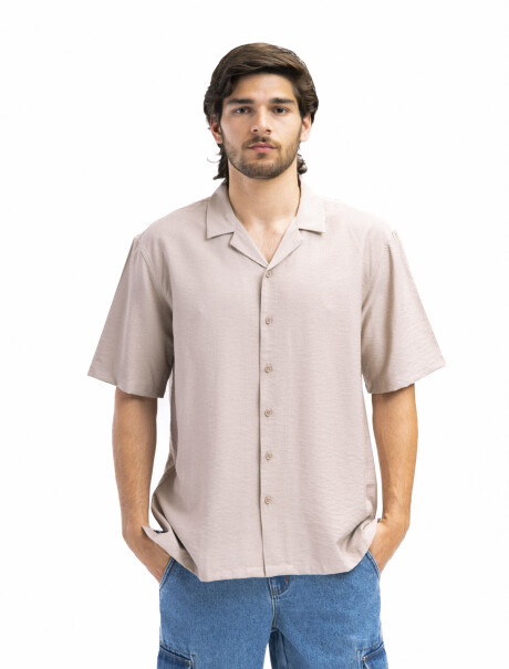 Camisa Manga Corta Tulum Beige