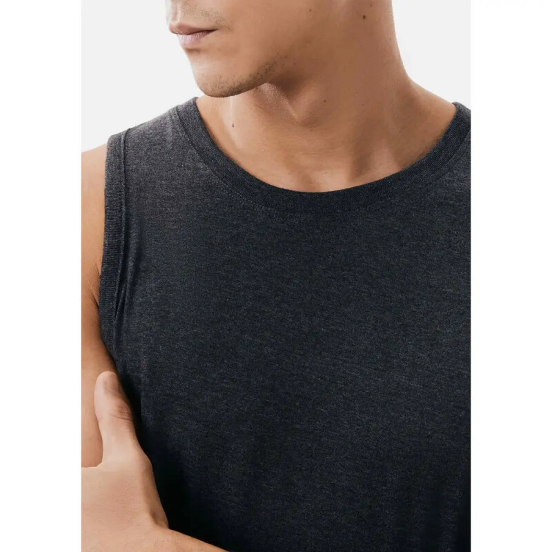 CAMISETA REGATA MASC PRETO MESCLA