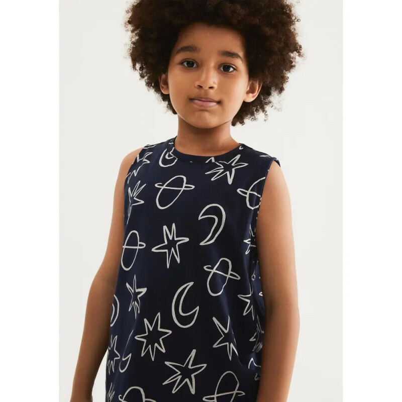 PIJAMA MASC AZUL ESCURO