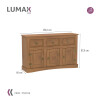 Aparador Lumax 3 Puertas 3 cajones Madera maciza Aparador Lumax 3 Puertas 3 cajones Madera maciza