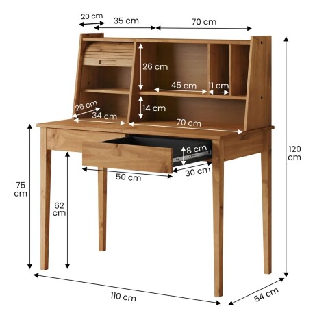 ESCRITORIO PC MESA DE TRABAJO MADER MACIZA CON CAJÓN ESCRITORIO PC MESA DE TRABAJO MADER MACIZA CON CAJÓN