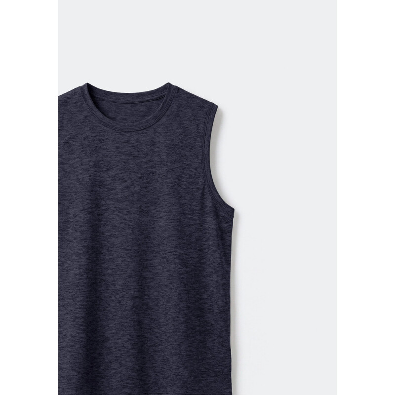 CAMISETA REGATA MASC PRETO MESCLA
