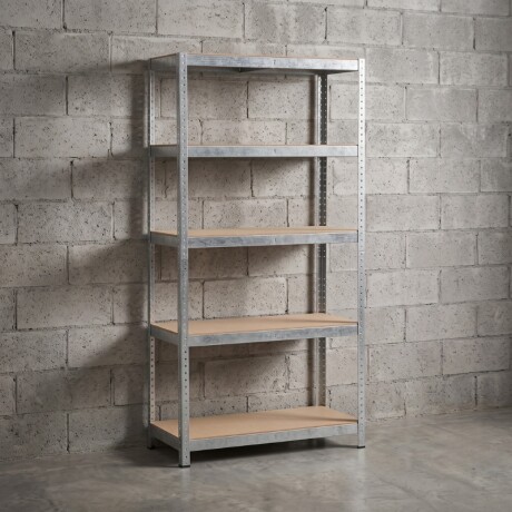 Estanteria Metalica con Estantes en MDF Estantería Metálica Con Estantes en MDF 180x90x40 cm Gris
