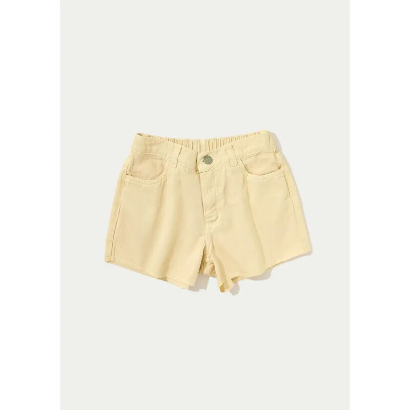 SHORTS FEM AMARELO CLARO