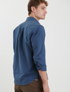 012587 CAMISA HARRINGTON LABEL Azul Oscuro