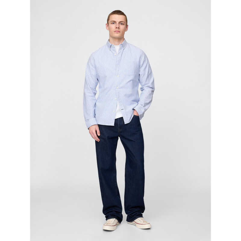 SP 22 LS OXFORDS BLUE STRIPE
