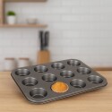 Asadera Muffins x12 Unidades NEGRO