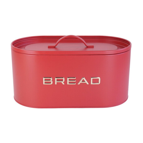 Panera de metal con tapa ovalada Rojo Panera de metal con tapa ovalada Rojo