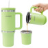 Vaso Térmico Acero inoxidable Doble 890ml + 295ml C/pajita Color Verde