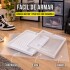 Set X4 Caja Organizadora Zapatos Zapatero Apilable Championes Calzado Premium Imback Blanco Set X4 Caja Organizadora Zapatos Zapatero Apilable Championes Calzado Premium Imback Blanco