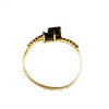 Anillo Toi ei Moi-Oro Bajo-Piedra Zafiro y Zirconia-AN8128 conpiedra