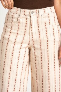 Jean Wide Leg Print Nacar