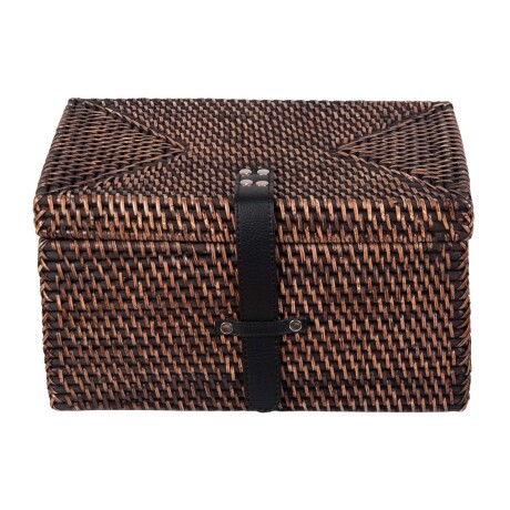 CAJA ORG RTB2477 RATTAN MARRON RTB2477, NATURAL/NEGRO