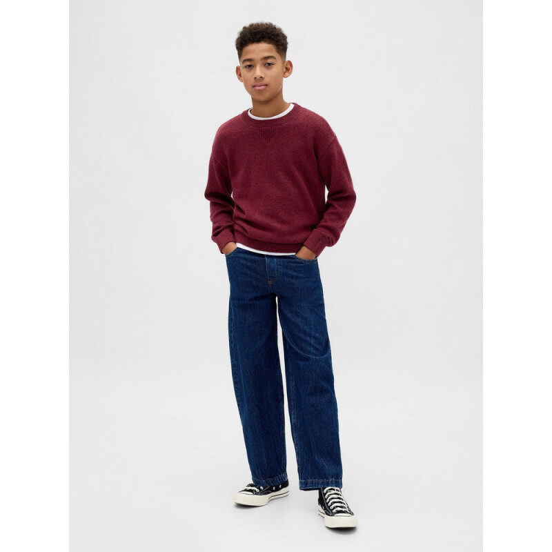 LS COTTON CREW RED DELICIOUS