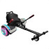 Combo De Skate Eléctrico 6.5" Con Luces Y Bluetooth + Asiento Para Hoverboard BLANCO