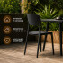 Silla Comedor X2 Combohome Venecia Polipropileno Premium Negro 1