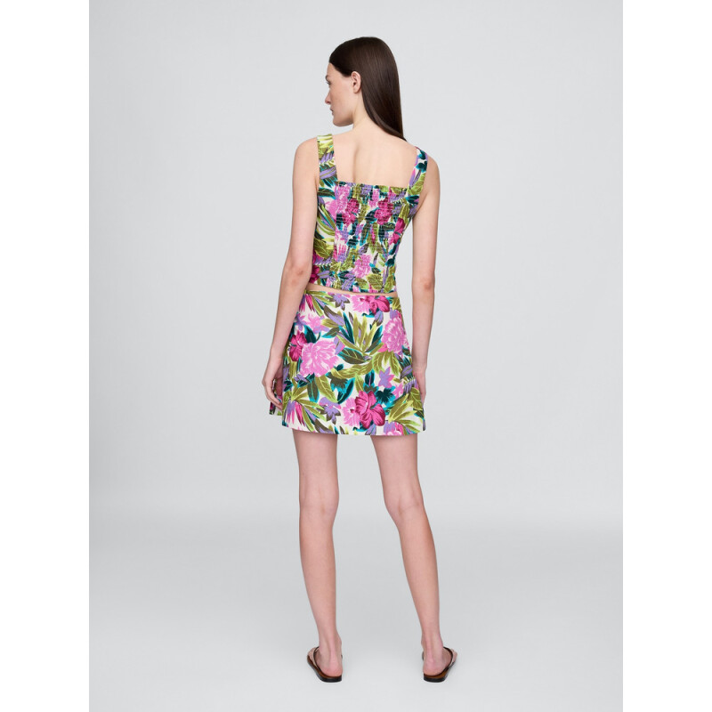 MINI SKORT SP SU25 FLRL LEAF MLT