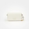 Bandolera The Flap Penny en efecto cuero saffiano Blanco
