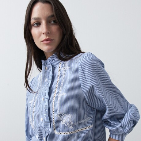 CAMISA SONO Blanco/Azul