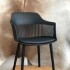 Silla Comedor Cocina Aurora Marcela Nórdica Apoyabrazos 83Cm Negro 1