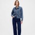 LS CROPPED SHACKET - MED AMET MEDIUM WASH