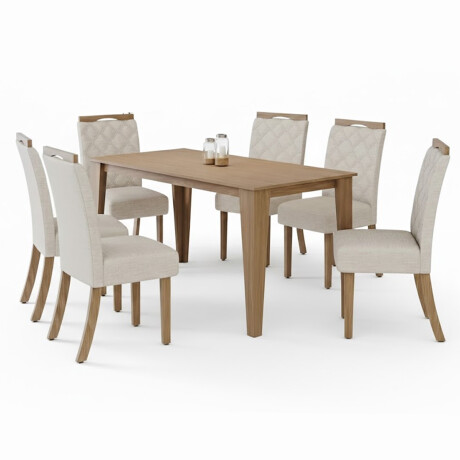 JUEGO DE COMEDOR MESA Y 6 SILLAS TAPIZADAS JUEGO DE COMEDOR MESA Y 6 SILLAS TAPIZADAS