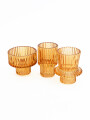 CANDELABRO CARAMEL SET X 3 MARRON